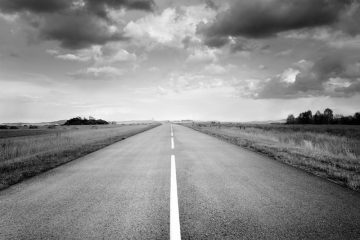 Road disappearing in to the distance.