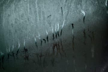 Window hidden by condensation.