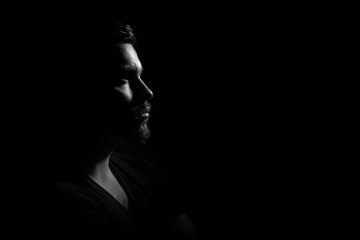 Profile of man.