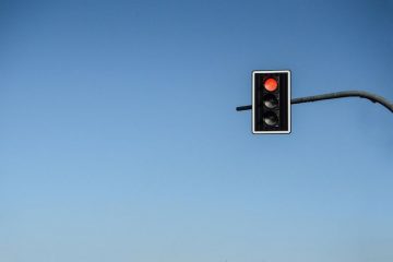 Red traffic light.