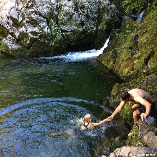 Swimming at Riwaka Resurgence